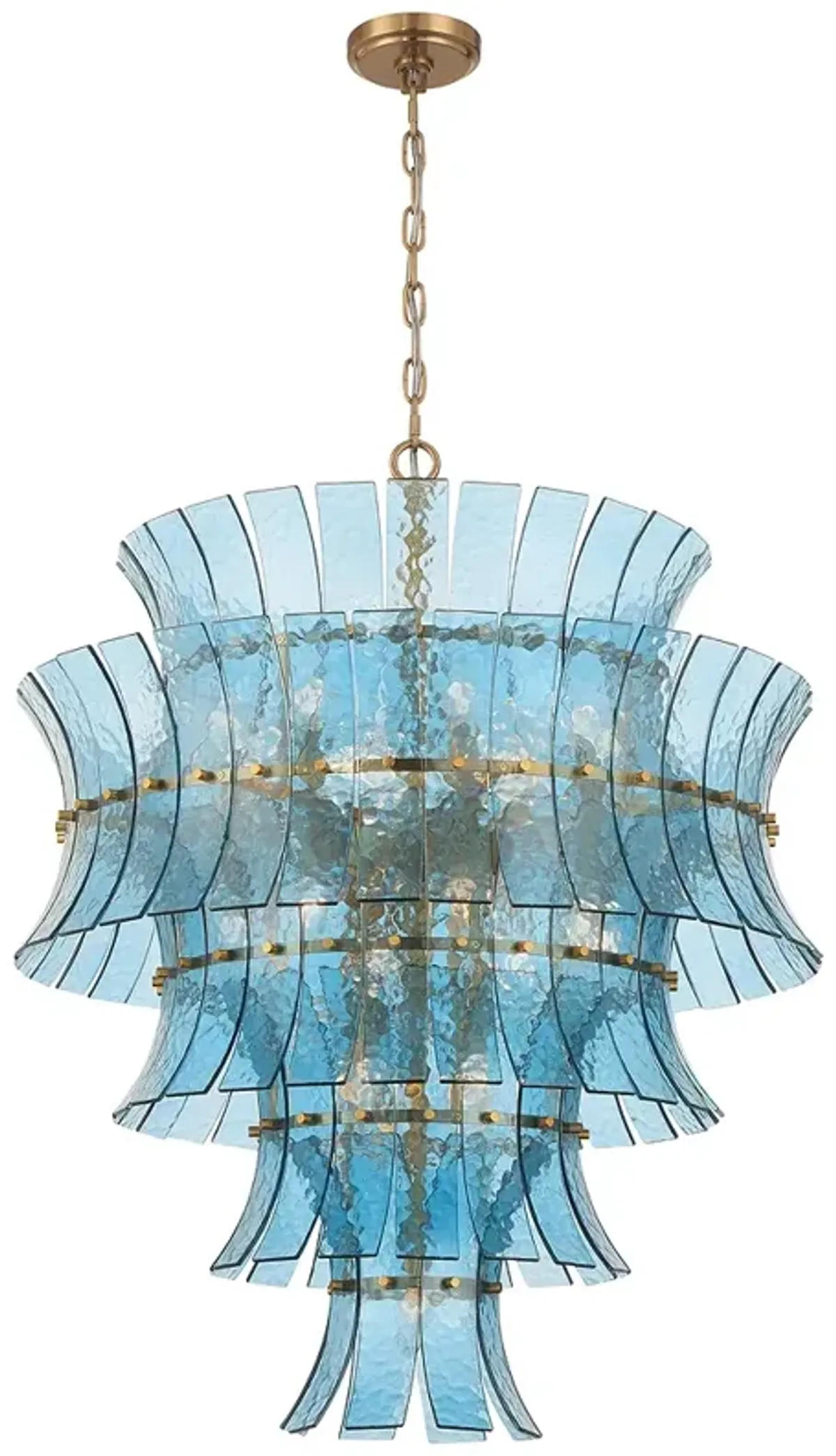 Abigail 21 Light Aged Brass Chandelier