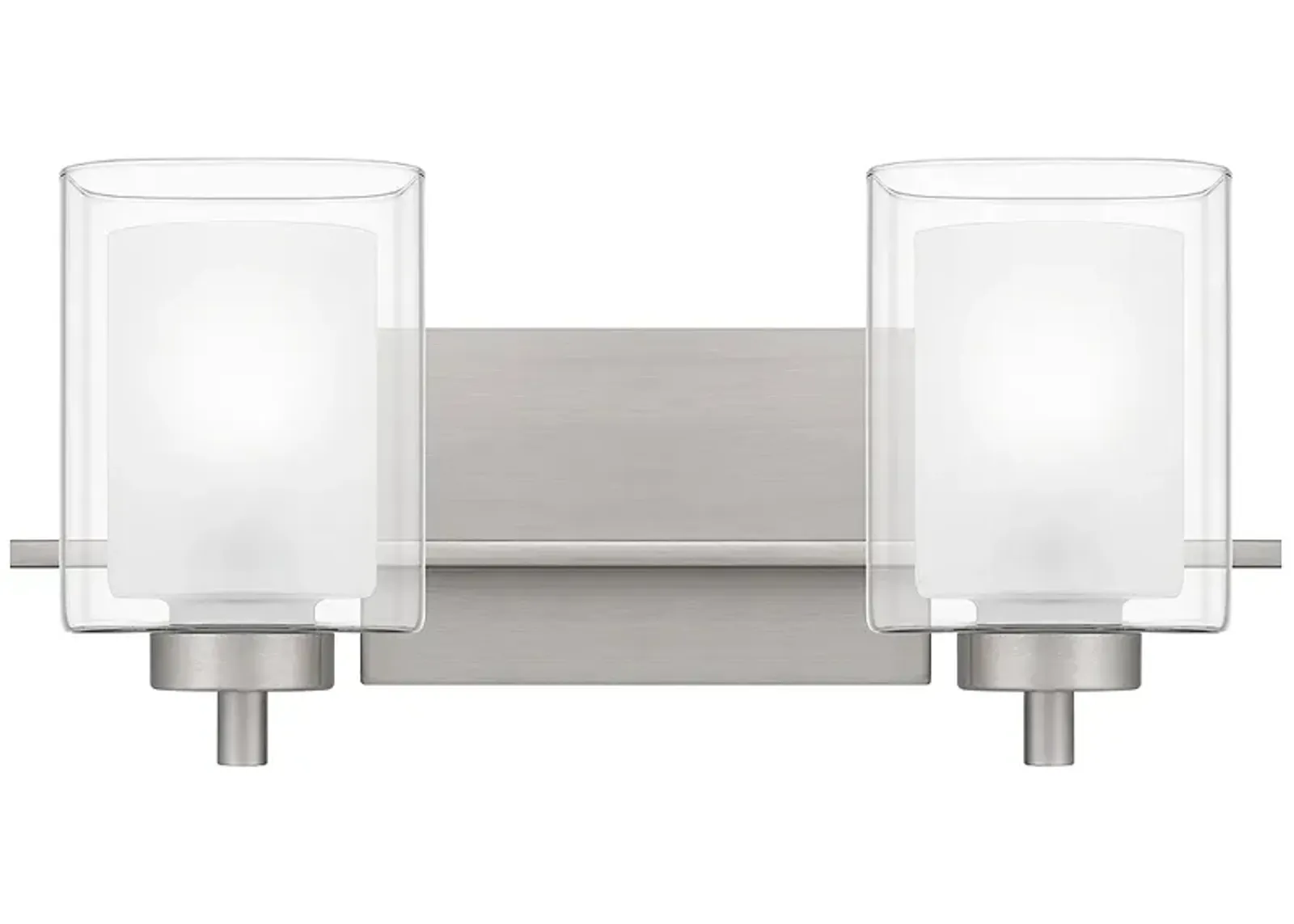 Kolt 2-Light Brushed Nickel Vanity Light