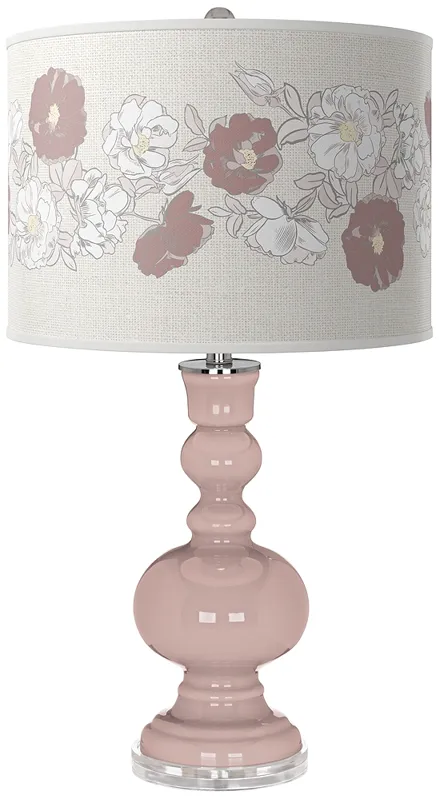 Glamour Rose Bouquet Apothecary Table Lamp