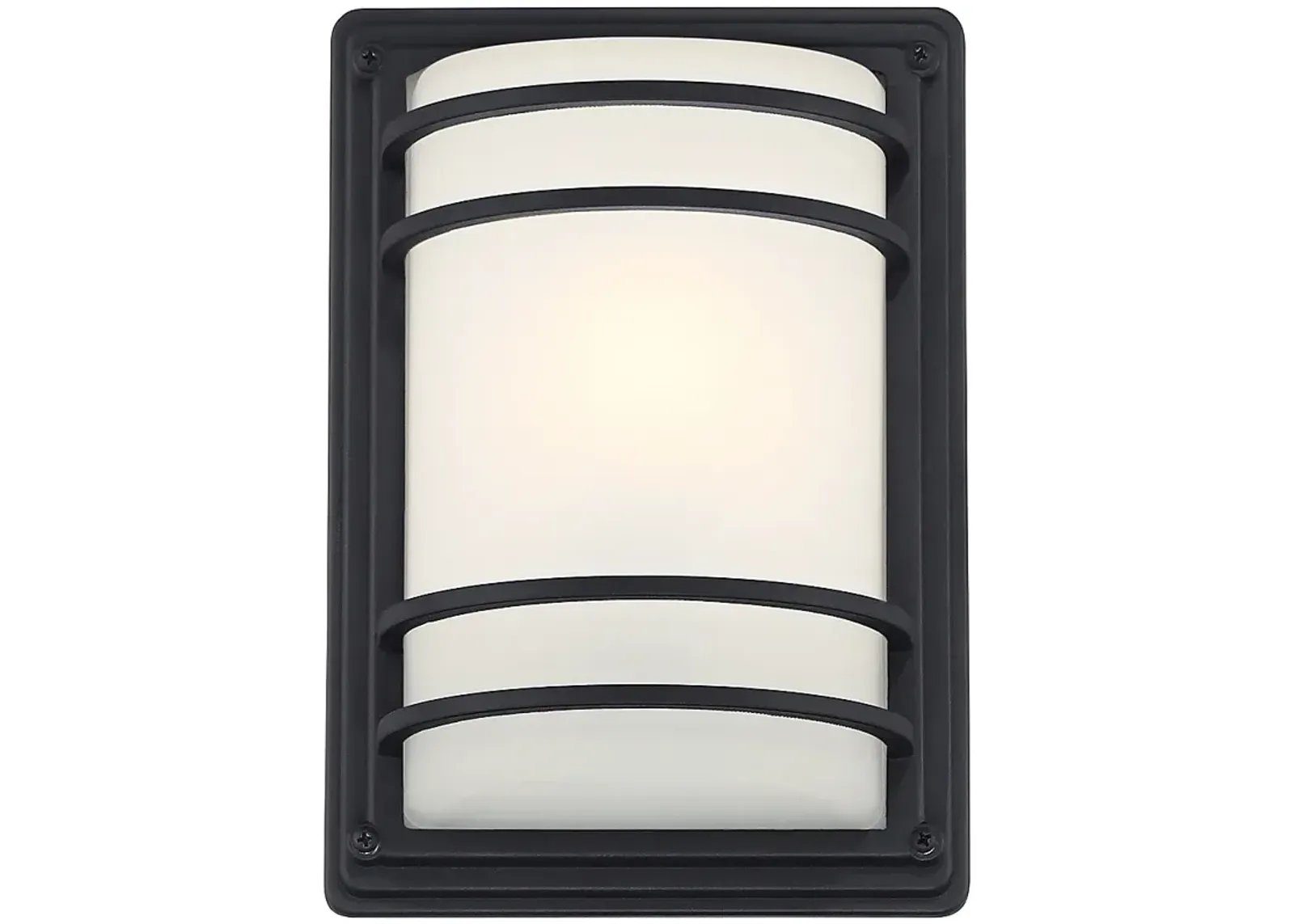 Habitat 11" High Black and Frosted Glass Modern Wall Sconce