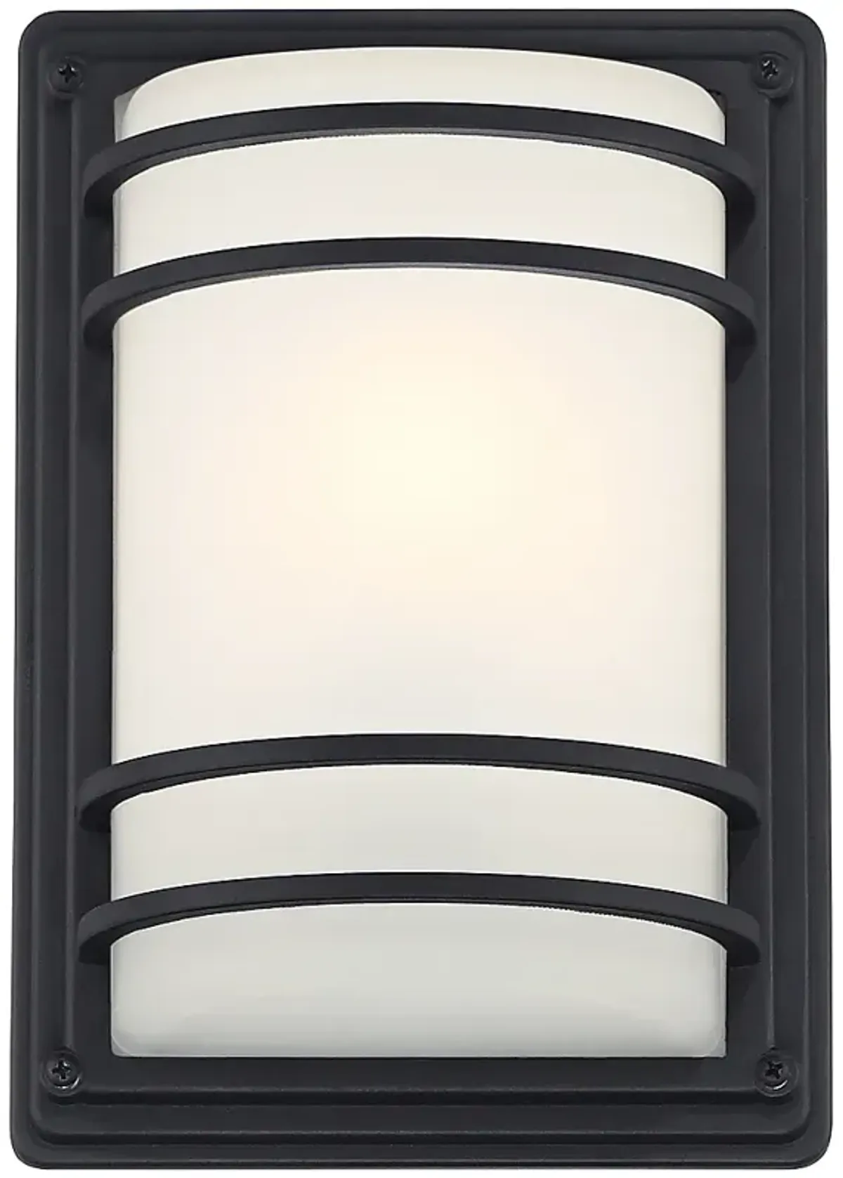 Habitat 11" High Black and Frosted Glass Modern Wall Sconce