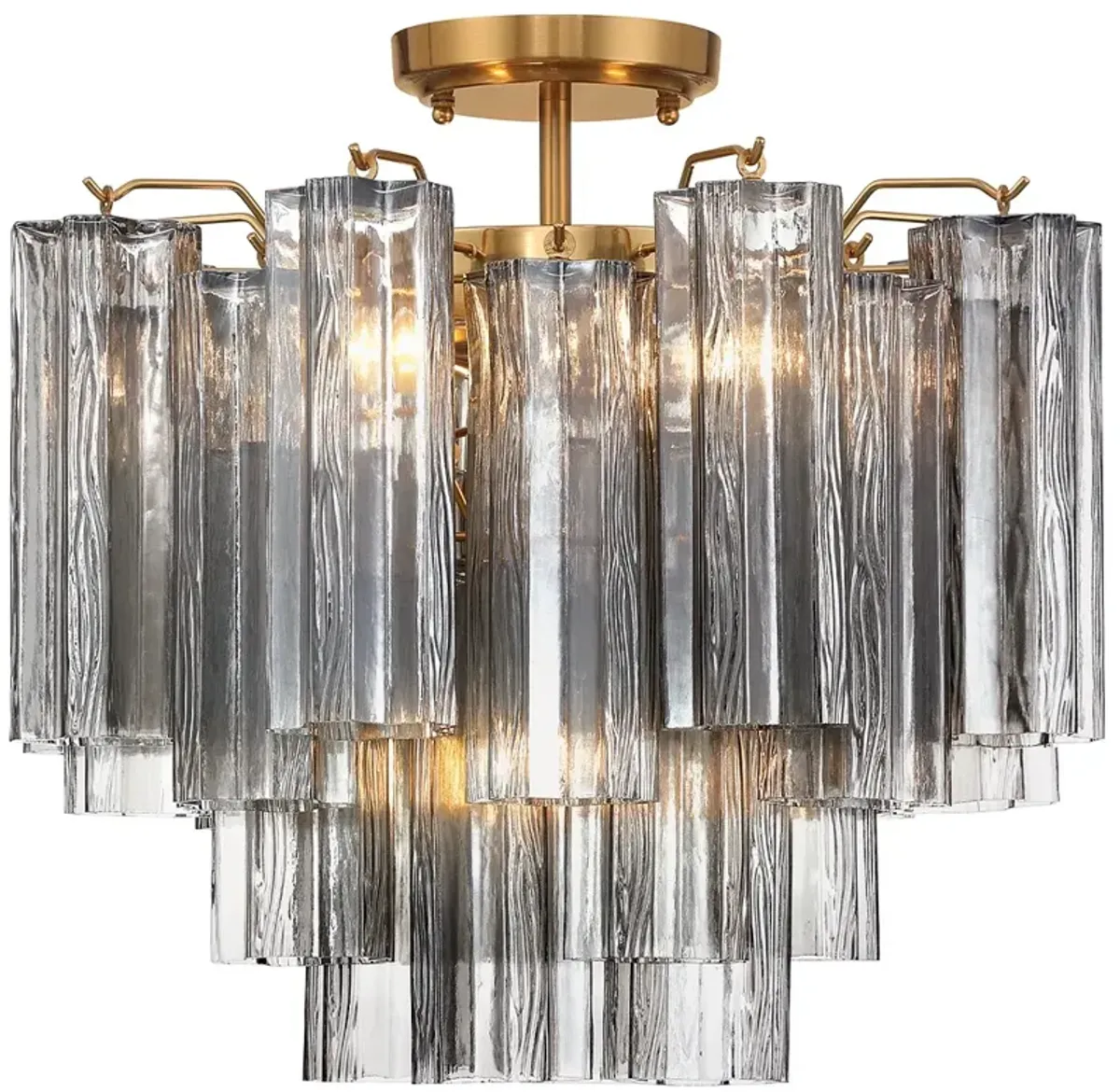 Addis 4 Light Aged Brass Semi Flush Mount