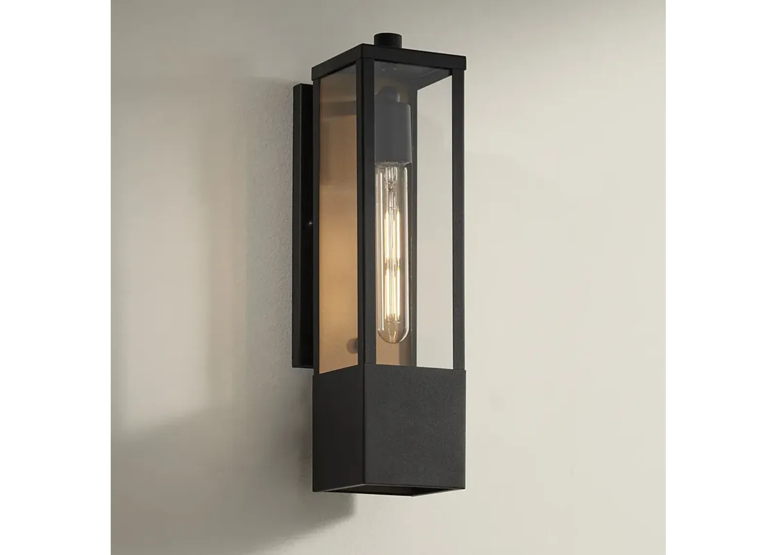 Possini Euro Berk 16" High Black and Gold Modern Wall Sconce