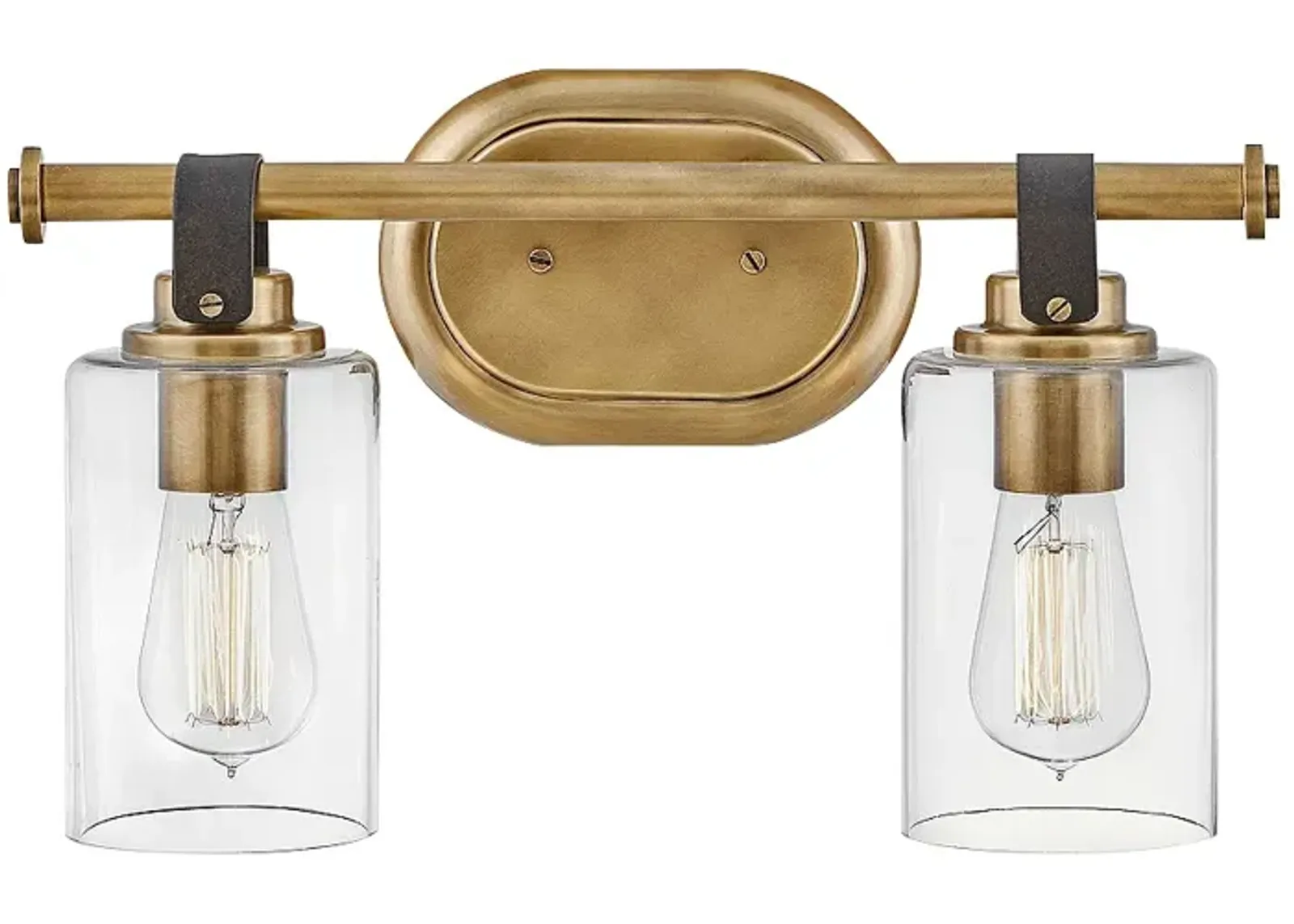 Hinkley Halstead 16" Wide 2-Light Heritage Brass Vanity Bath Light