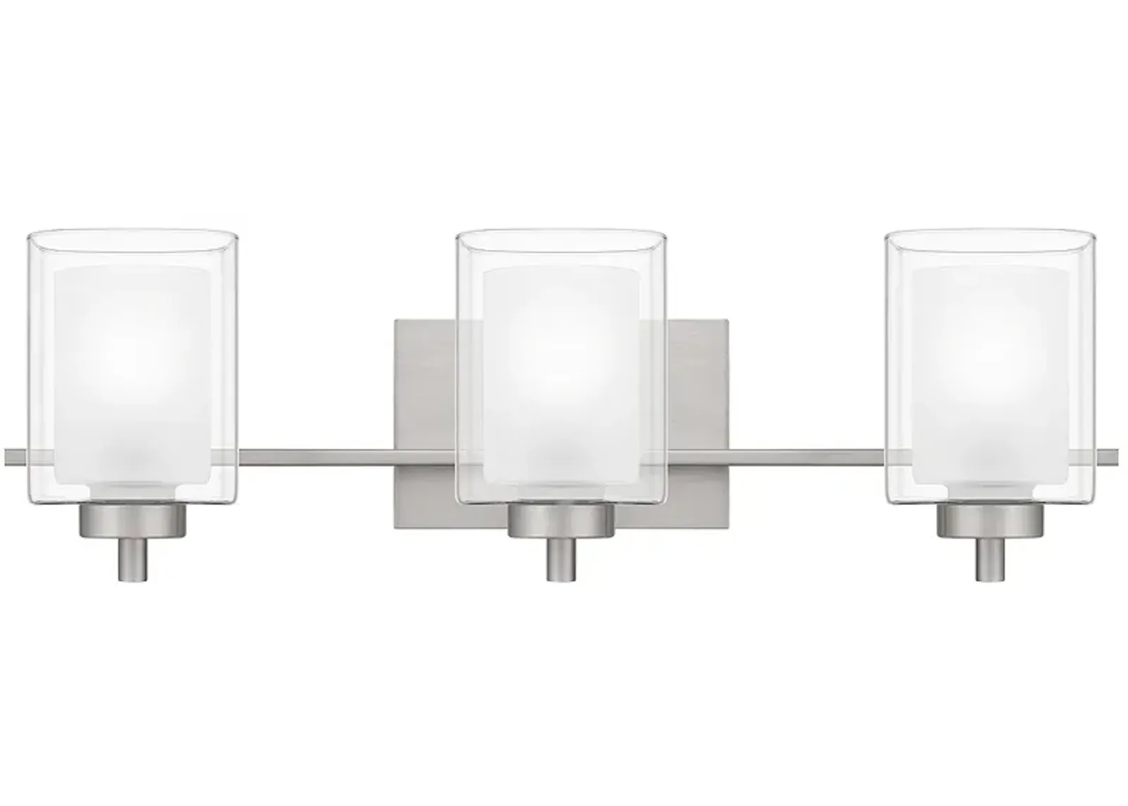 Kolt 3-Light Brushed Nickel Vanity Light