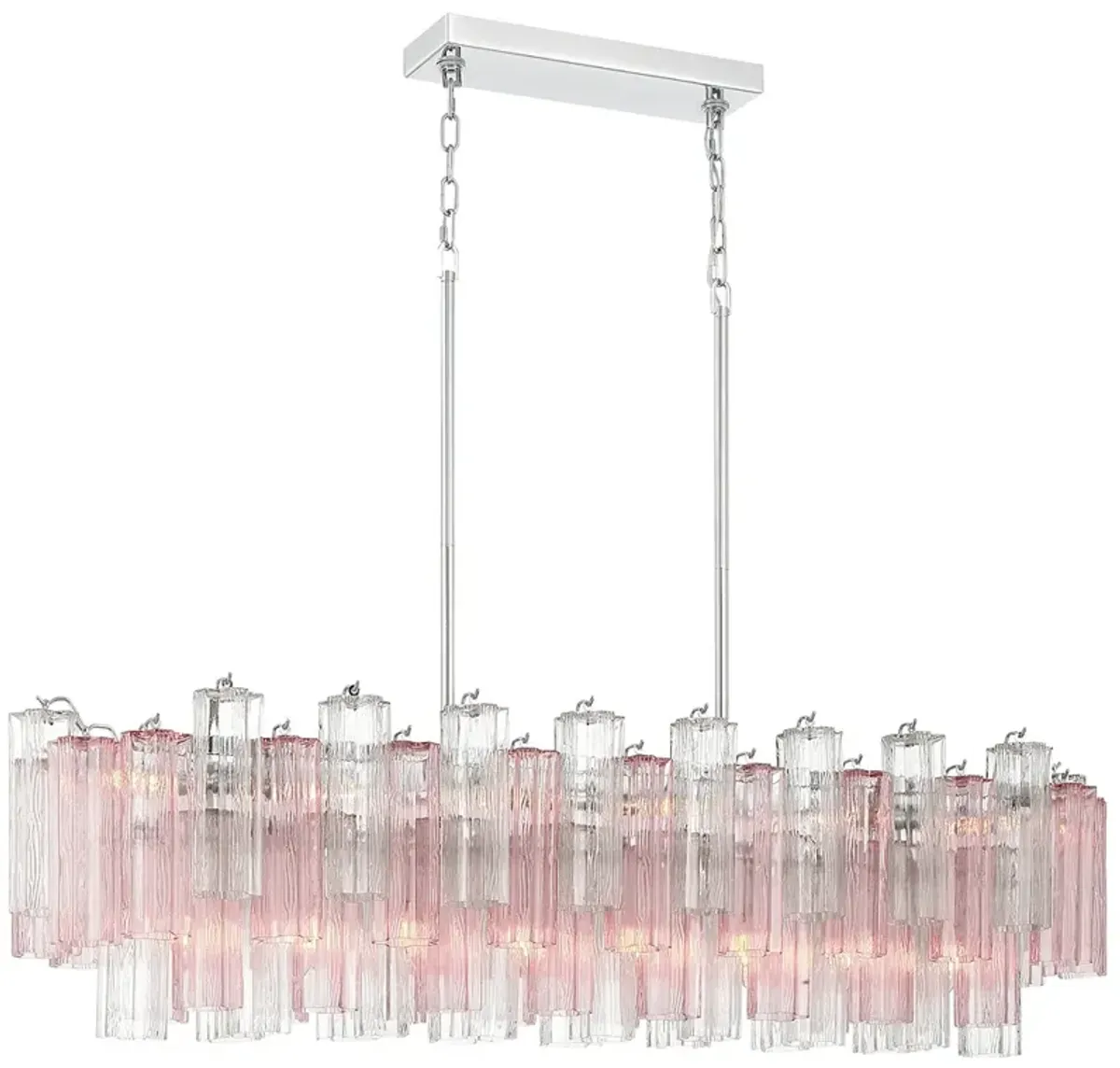 Addis 14 Light Polished Chrome Linear Chandelier