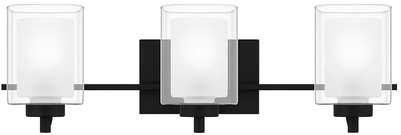 Kolt 3-Light Matte Black Vanity Light