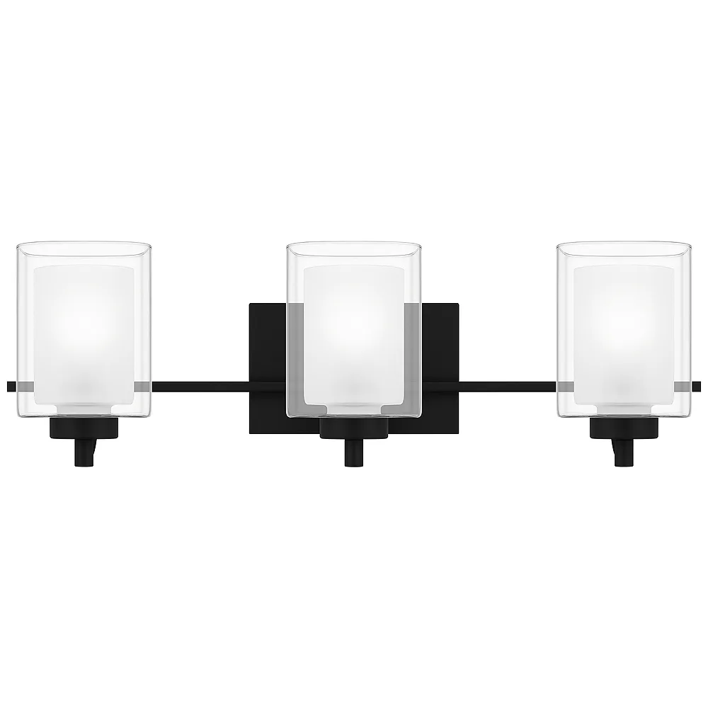 Kolt 3-Light Matte Black Vanity Light