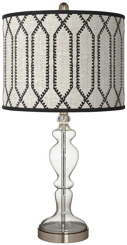 Rustic Chic Giclee Apothecary Clear Glass Table Lamp
