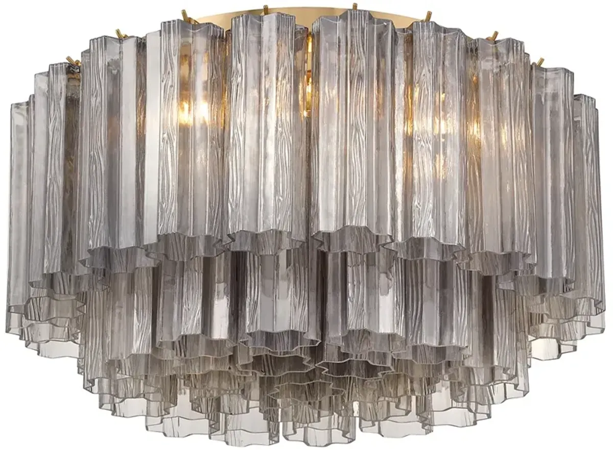 Addis 7 Light Aged Brass Flush Mount