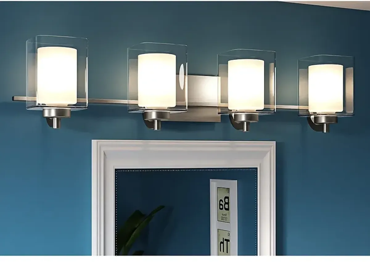 Quoizel Kolt 35 3/4" Wide Brushed Nickel 4-Light Bath Light