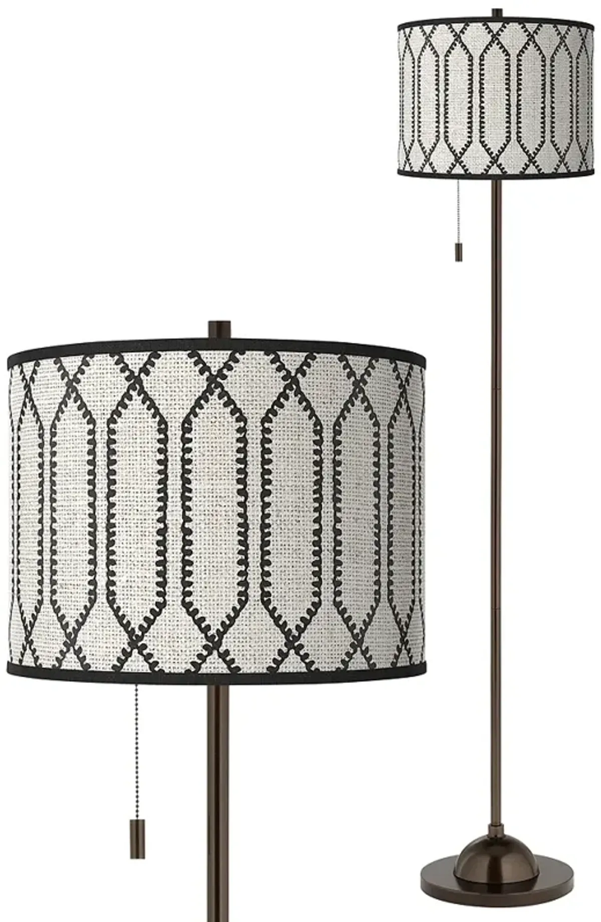 Rustic Chic Giclee Glow Bronze Club Floor Lamp