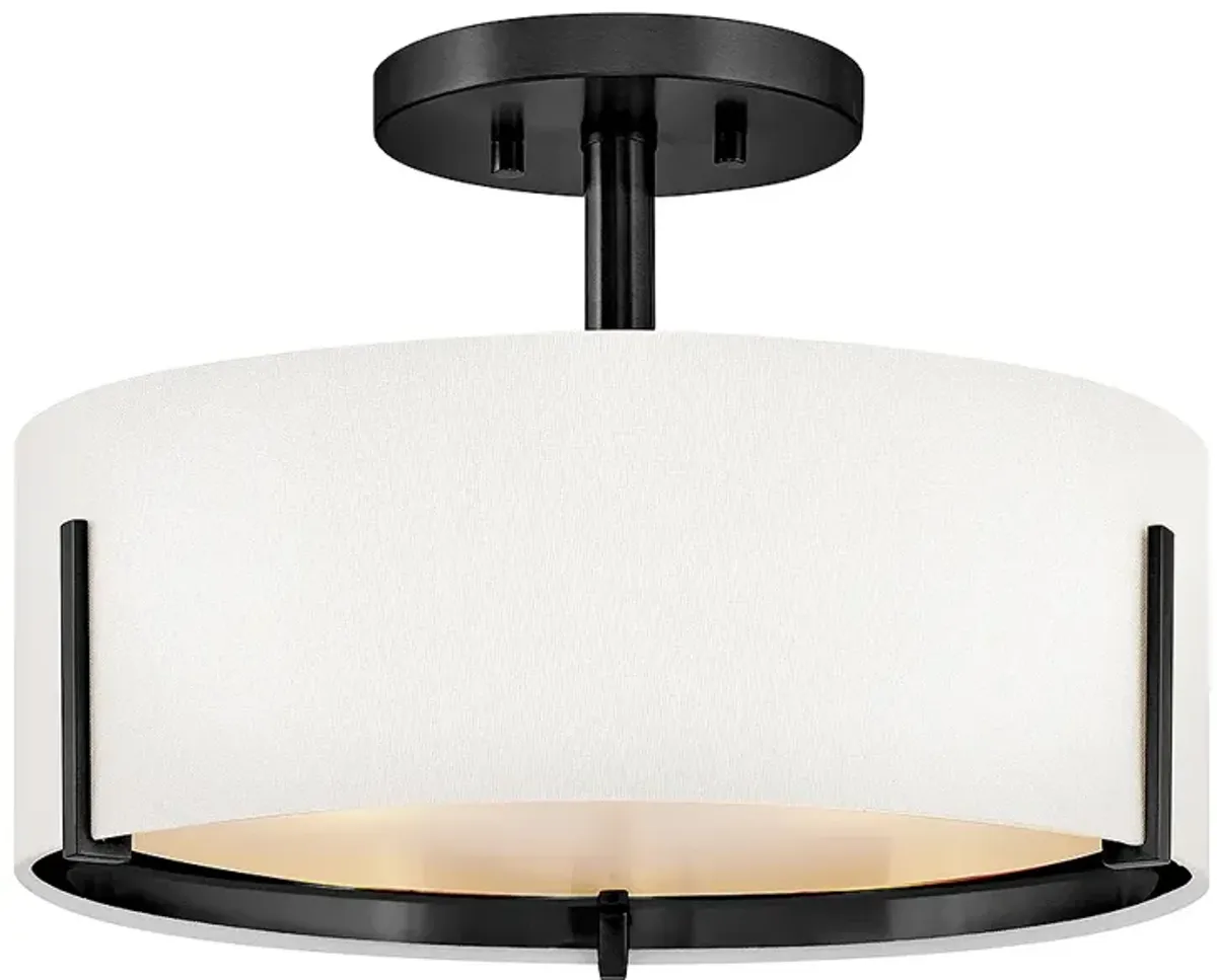 Hinkley Interior Halle Medium Semi Flush Mount 14.5" Black