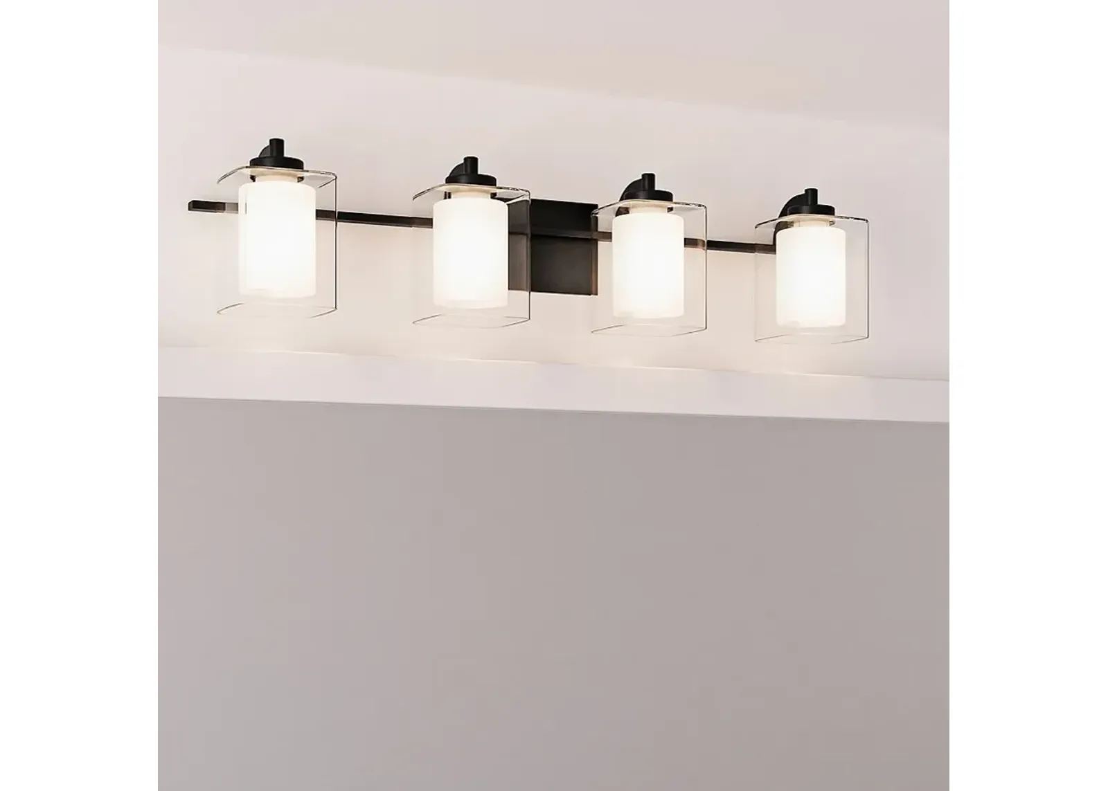 Kolt 4-Light Matte Black Vanity Light