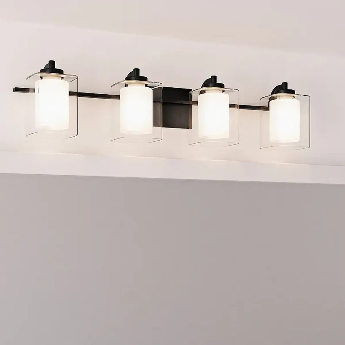 Kolt 4-Light Matte Black Vanity Light