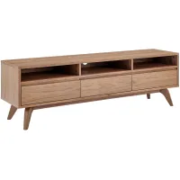 Lawrence 63" Wide American Walnut Wood 3-Drawer Media Stand