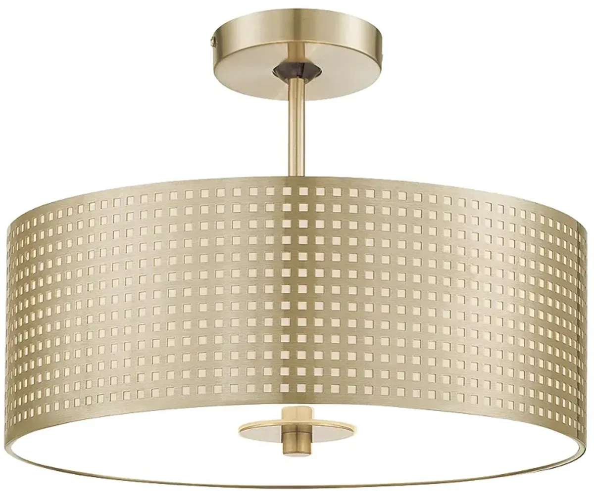 George Kovacs Grid 16-inch 3-Light Gold Semi Flush