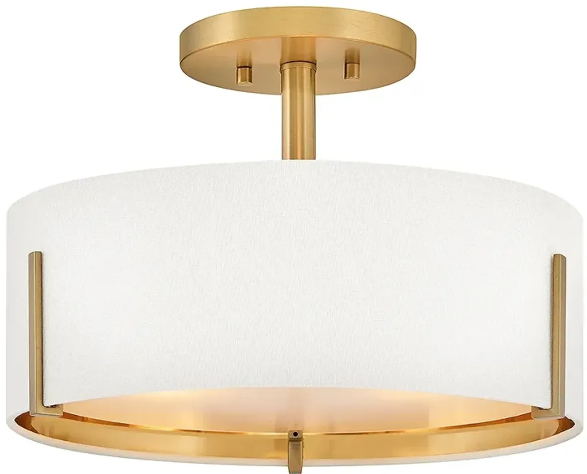 Hinkley Interior Halle Medium Semi Flush Mount 14.5" Lacquered Brass