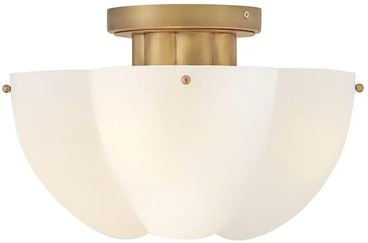 Hinkley Becca 14" Wide Heritage Brass Ceiling Light