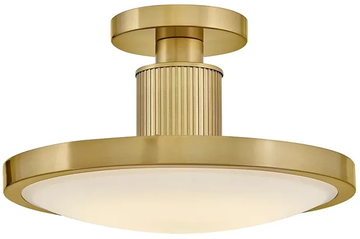 Hinkley Interior Kieran Medium Semi Flush Mount 14.25" Lacquered Brass