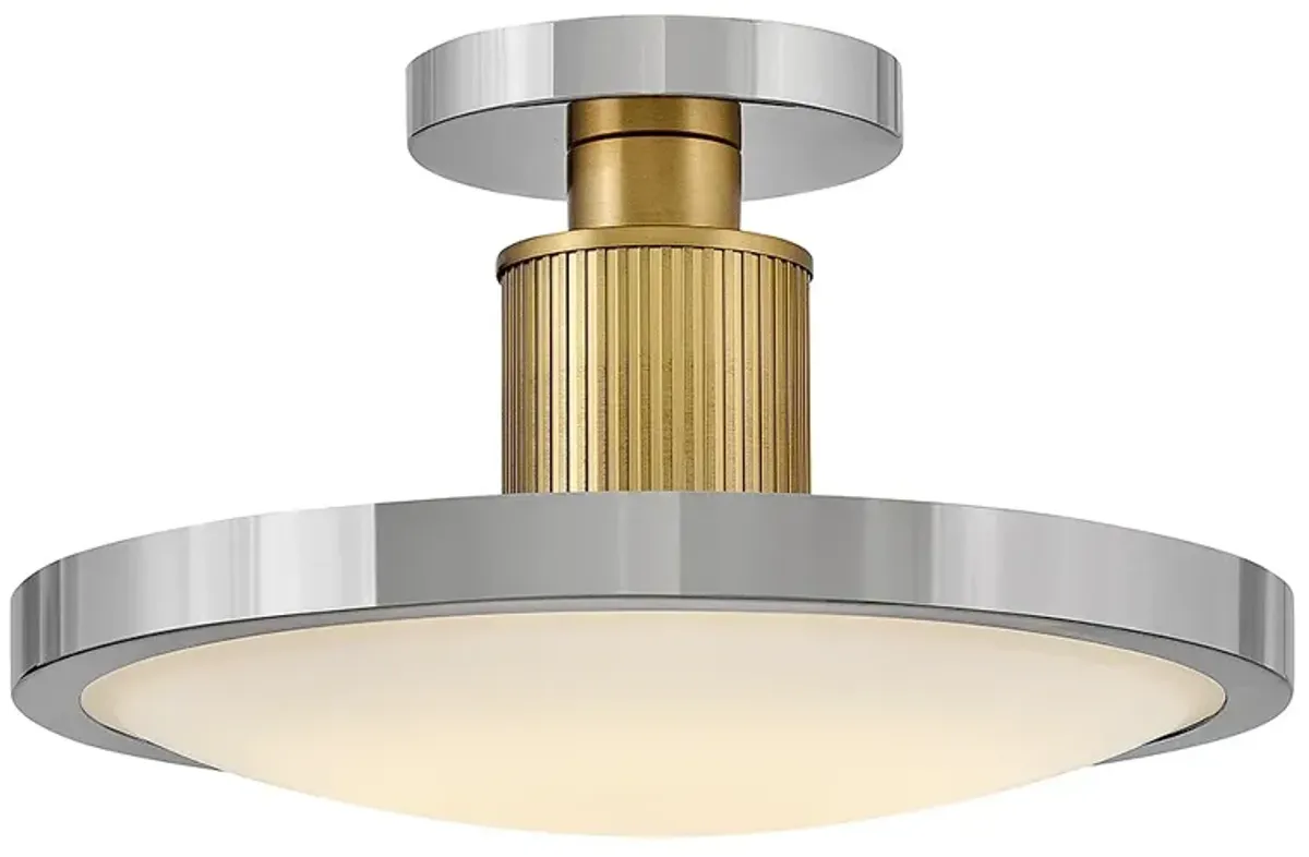 Hinkley Interior Kieran Medium Semi Flush Mount 14.25" Polished Nickel