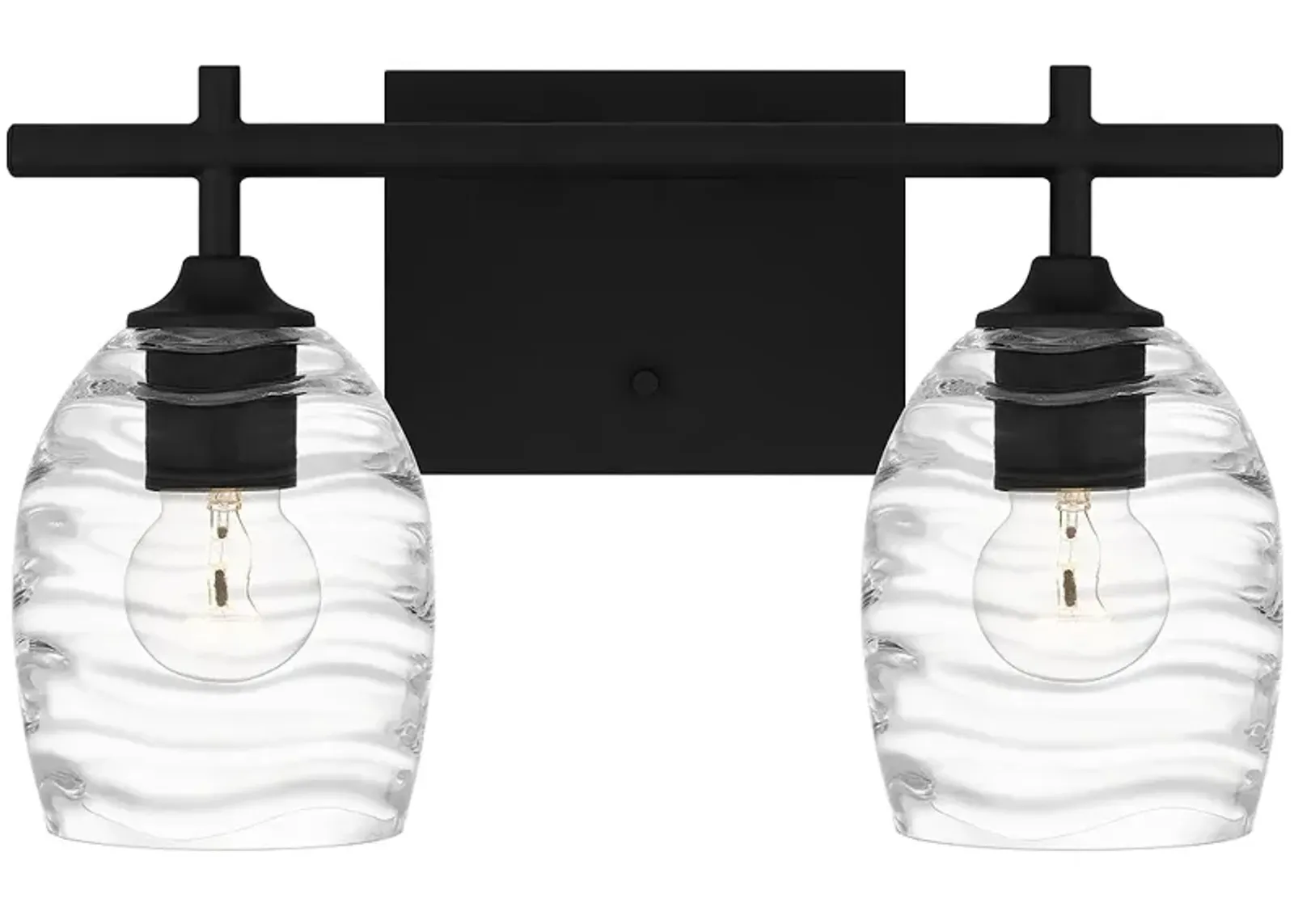 Lucy 2-Light Matte Black Vanity Light