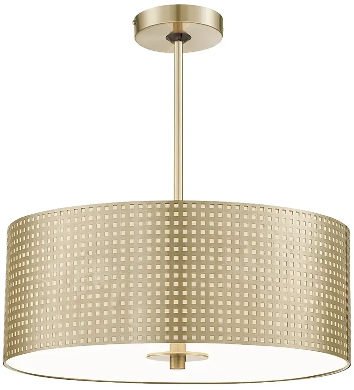 George Kovacs Grid 18-inch 3-Light Gold Pendant