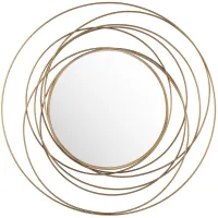 Crestview Collection Metal Wall Mirror in Gold