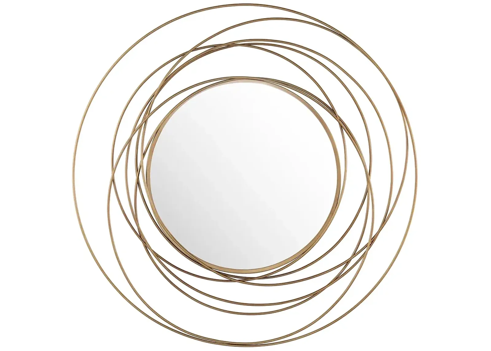 Crestview Collection Metal Wall Mirror in Gold