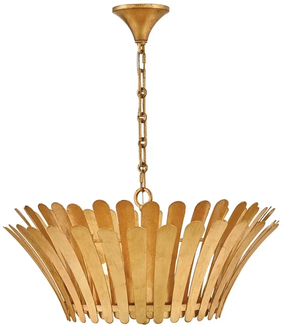 Hinkley Interior Reina Medium Tapered Chandelier 25.5" Distressed Bras
