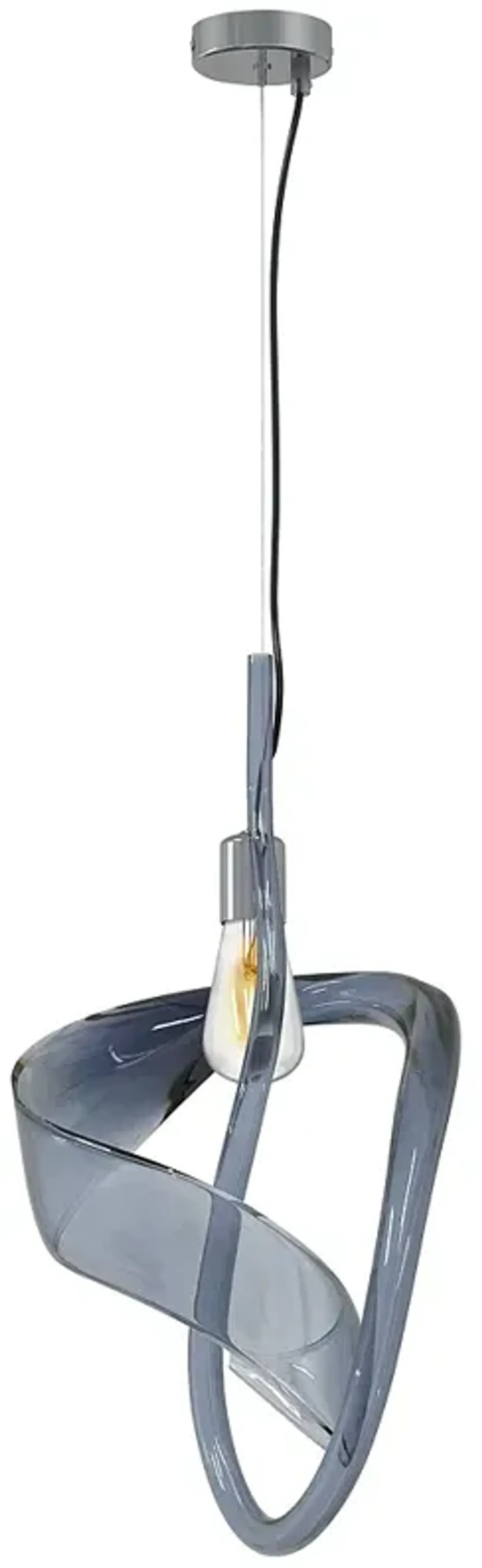 Metropolitan Jaxy 1-Light 11.8-in Chrome Pendant