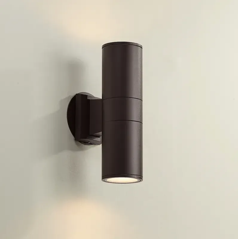 Possini Euro Design 11 3/4" High Brown Up-Down Modern Wall Sconce