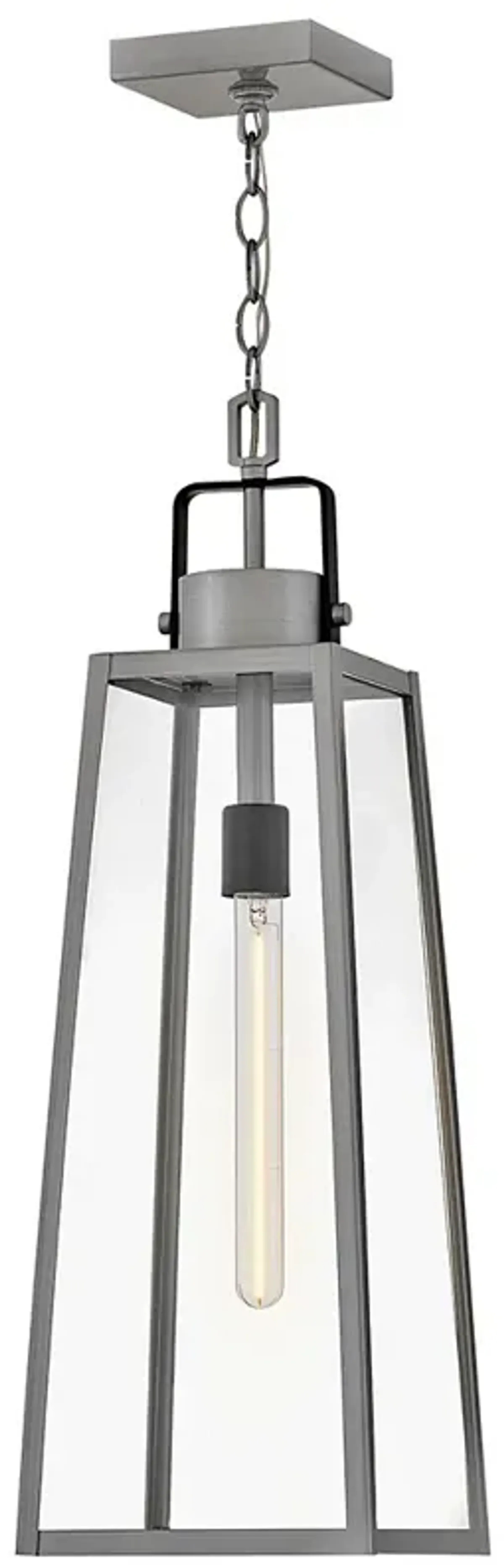 Lark Hugh Large Hanging Lantern Antique Brushed Aluminum