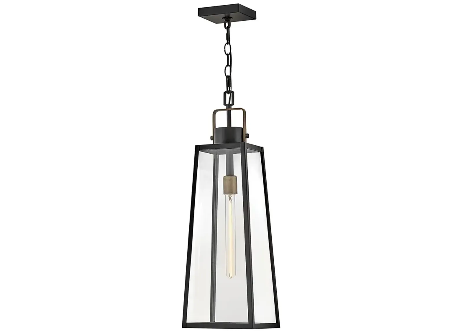 Lark Hugh Large Hanging Lantern Black