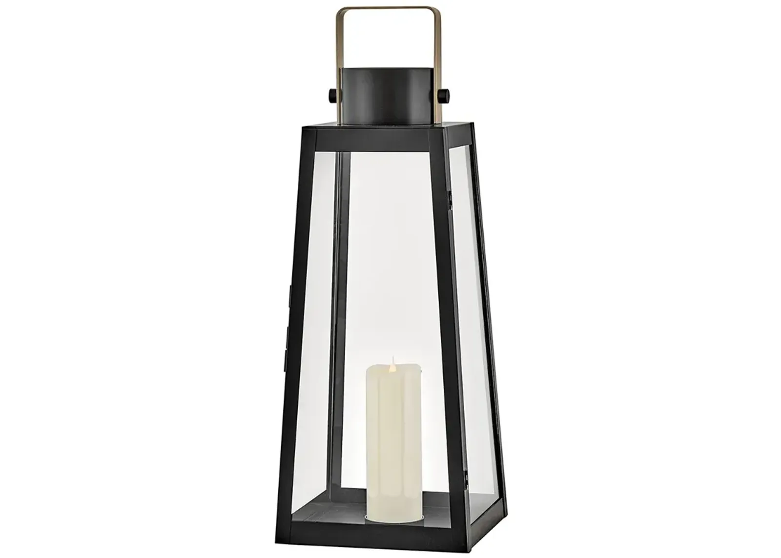 Lark Hugh Large Decorative Lantern Black