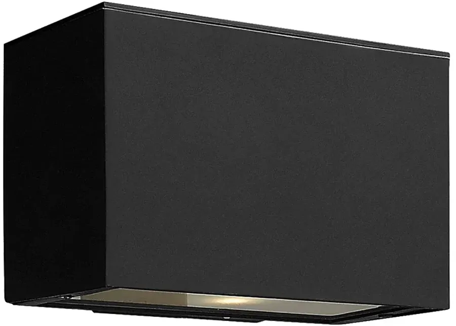 Atlantis 6" High Satin Black Socketed LED Outdoor Wall Light