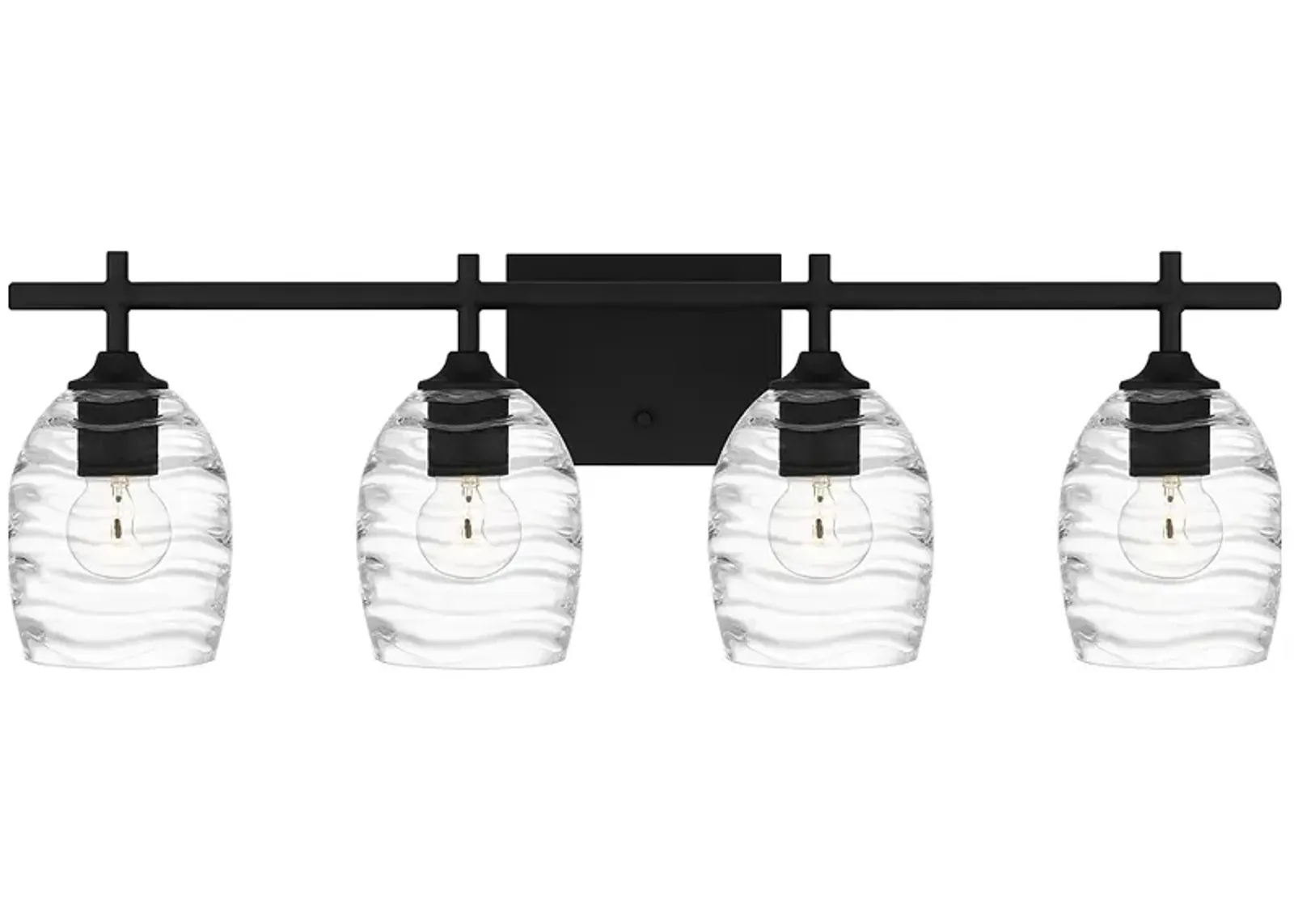 Lucy 4-Light Matte Black Vanity Light