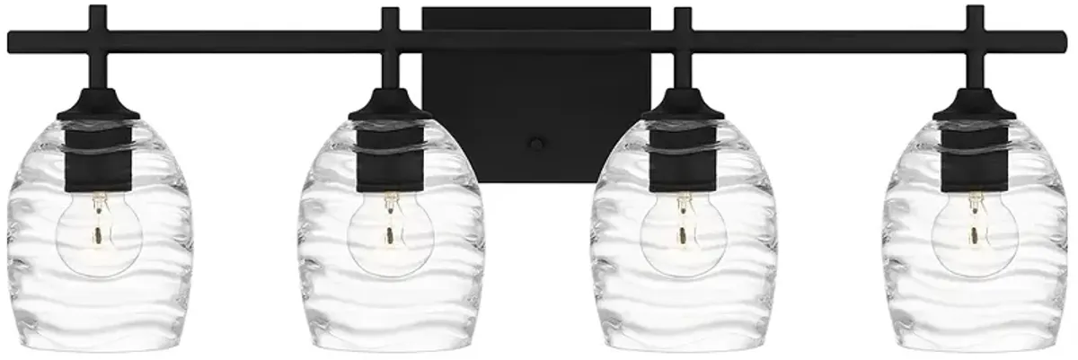 Lucy 4-Light Matte Black Vanity Light