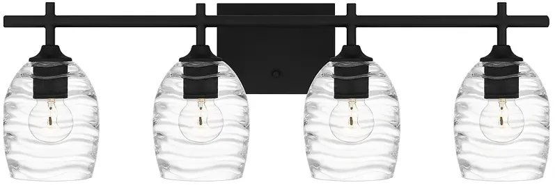 Lucy 4-Light Matte Black Vanity Light