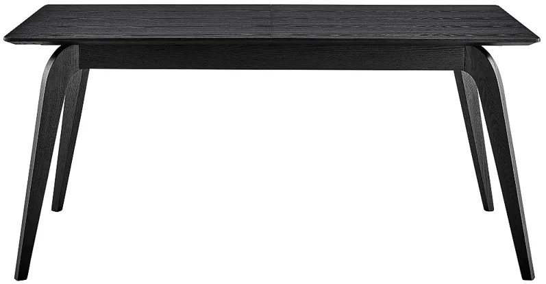 Lawrence 82 1/2"W Matte Black Wood Extension Dining Table