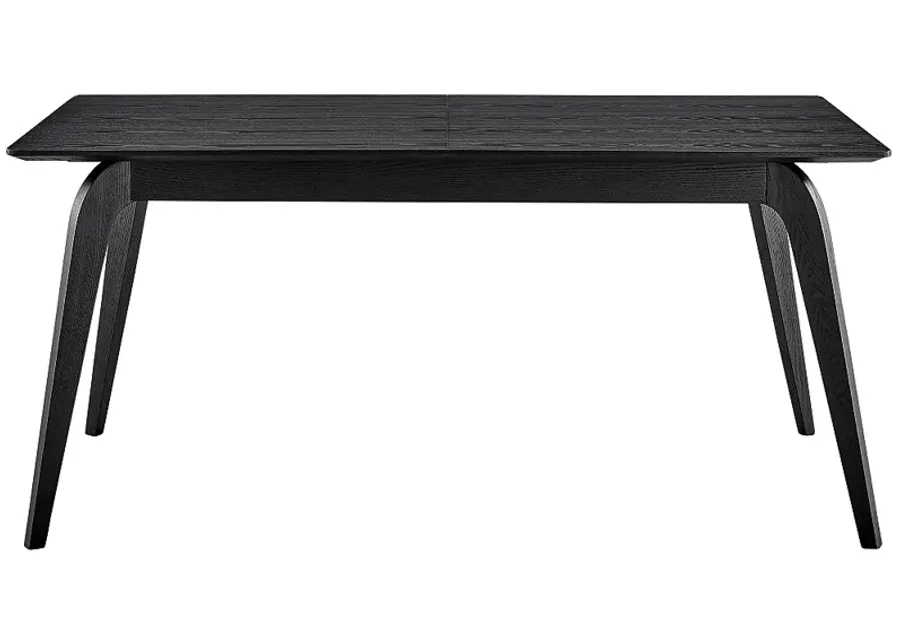 Lawrence 82 1/2"W Matte Black Wood Extension Dining Table