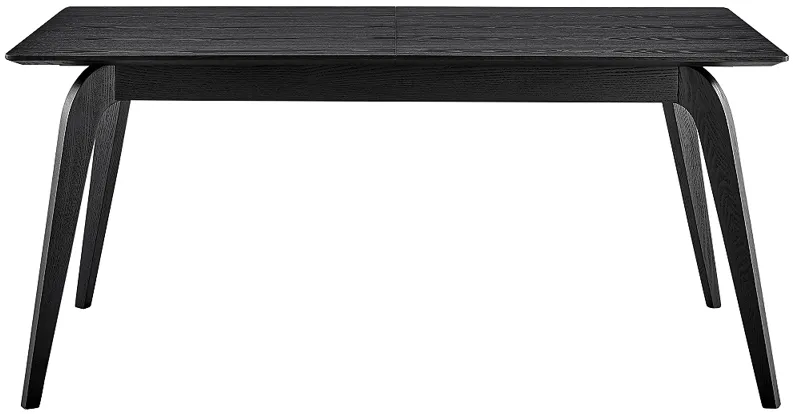 Lawrence 82 1/2"W Matte Black Wood Extension Dining Table