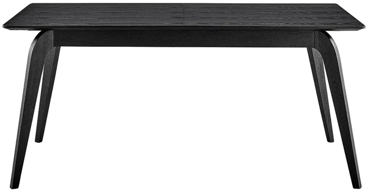 Lawrence 82 1/2"W Matte Black Wood Extension Dining Table