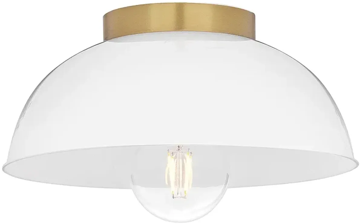 Lark Stu Foyer Small Flush Mount Lacquered Brass