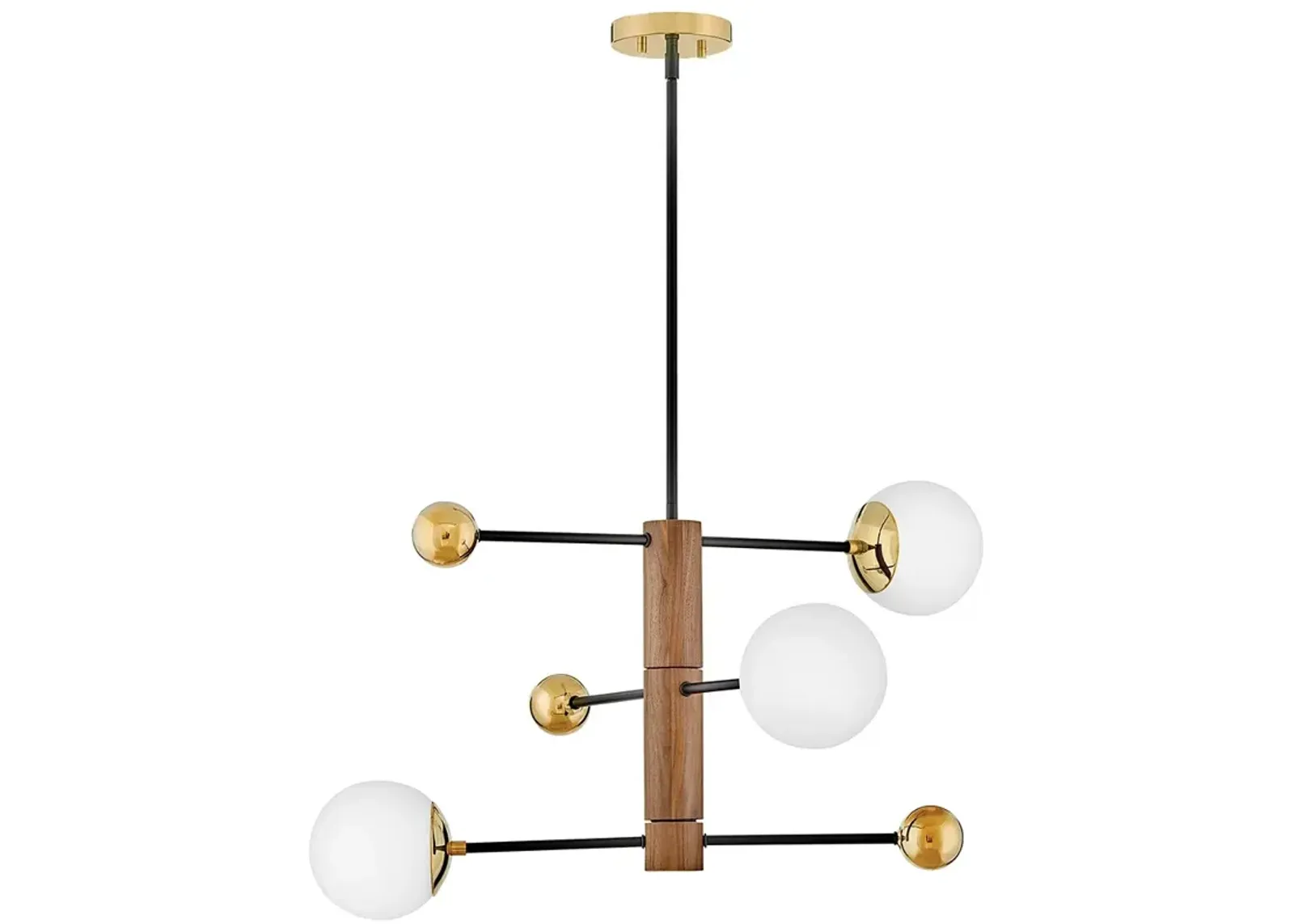 Lark Auggie Medium Adjustable Multi Tier Chandelier Bright Brass