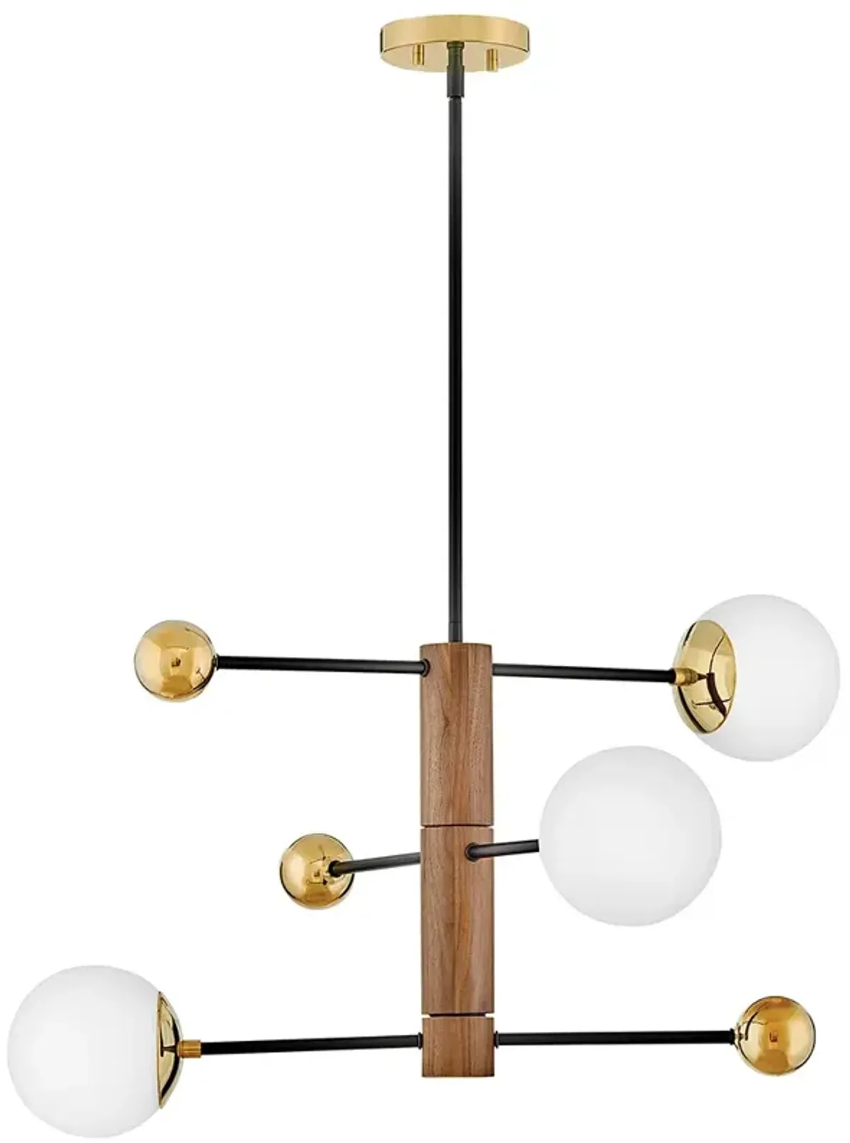 Lark Auggie Medium Adjustable Multi Tier Chandelier Bright Brass