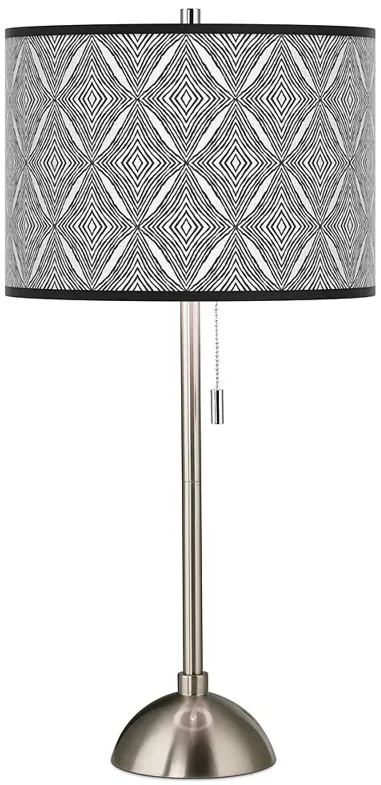 Moroccan Diamonds II Giclee Brushed Nickel Table Lamp