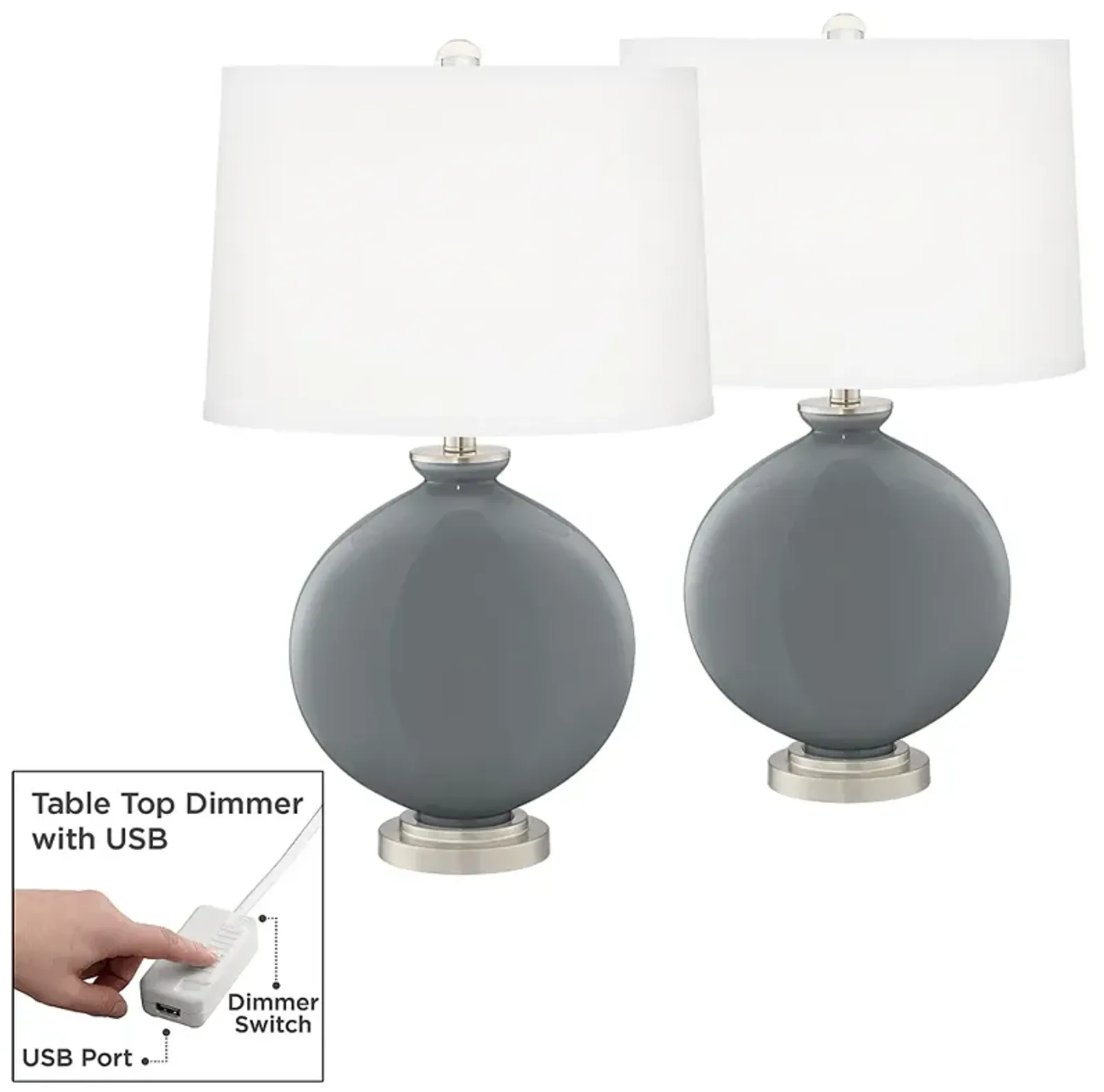 Software Carrie Table Lamp Set of 2 with Dimmers