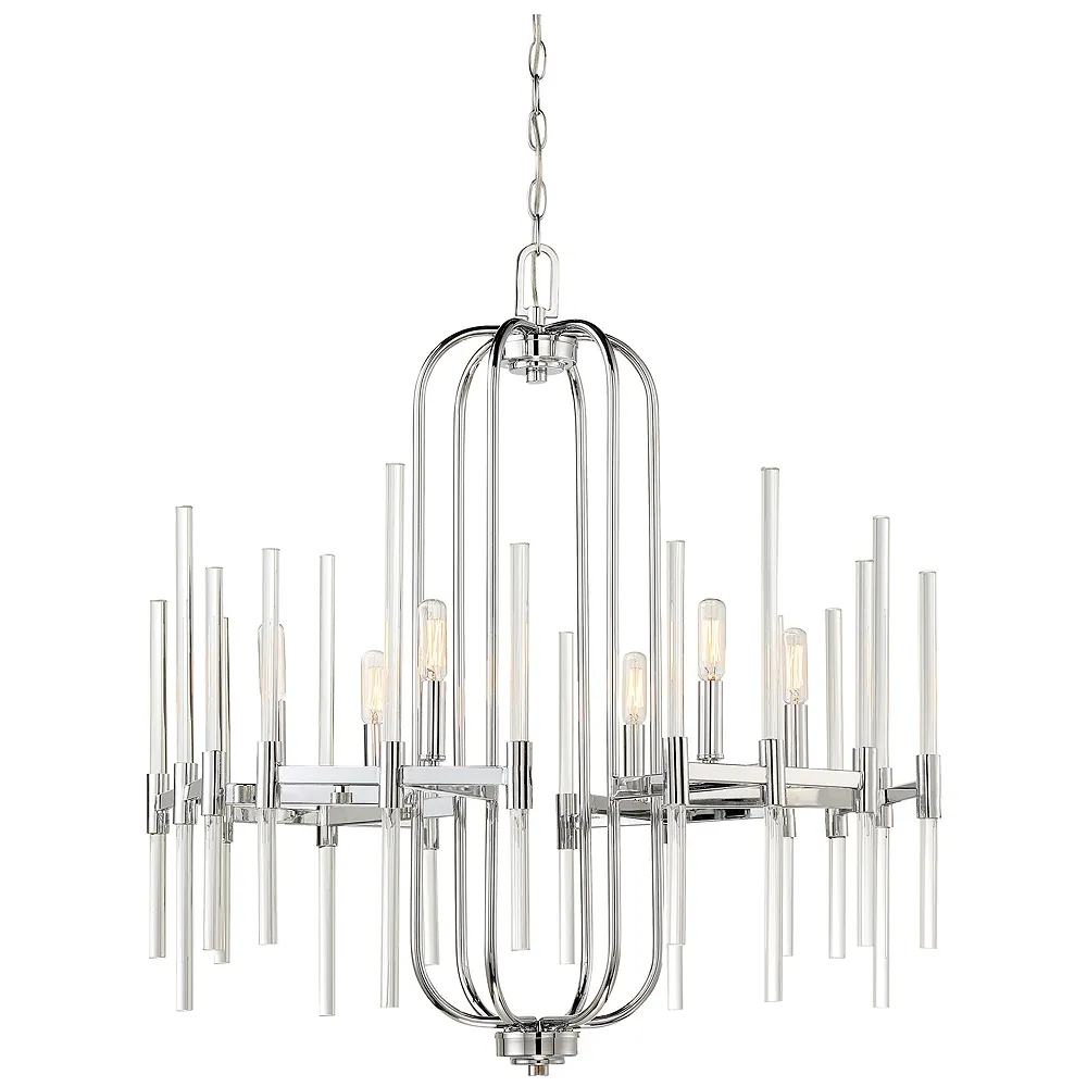 Minka-Lavery  Pillar 6-Light Chrome Chandelier