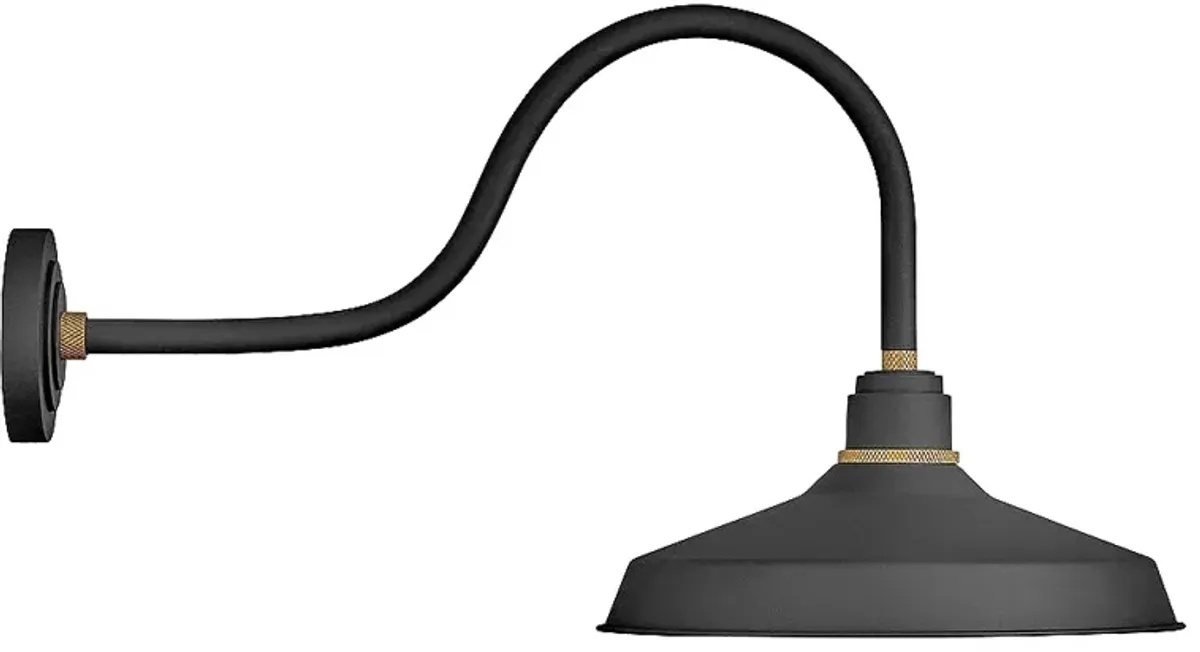 Foundry Classic 17 1/4" High Black Outdoor Barn Wall Light